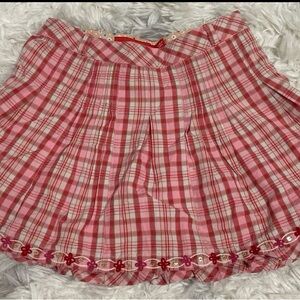 Oilily Red and White Mini Skater Skirt size 4 years